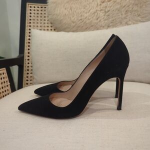 Manolo Blahnik black suede heels